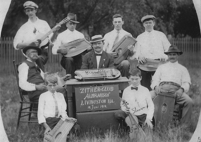 Zither Club &quot;Almrausch,&quot; Livingston, Illinois, 1914.