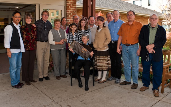 From left to right:  Don Tsusaki, Kathryn Prinz, Dave Kyger, Marie Skowronek, Mia Karlberg–Levin, Alexis Gerbasio, Kurt Maute, Gina Gerbasio, Jane Curtis (seated), Tom Groeber, Heidi Lugmayer, Bill Kolb, John Snyder, Karl Skowronek, Richard Twichell.