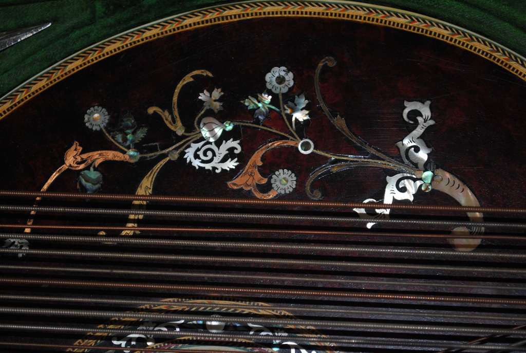 Elaborate inlay on a Schwarzer Perfecta.