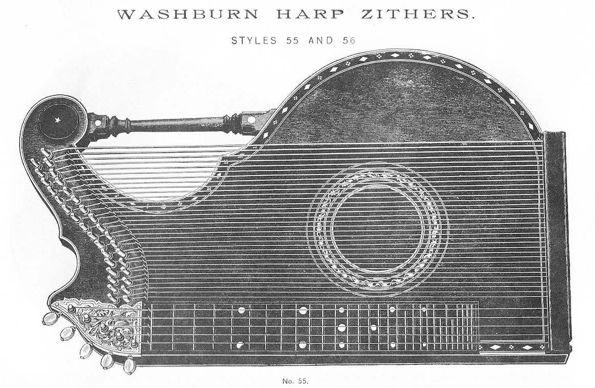 Washburn Grand Concert Harp Zither.